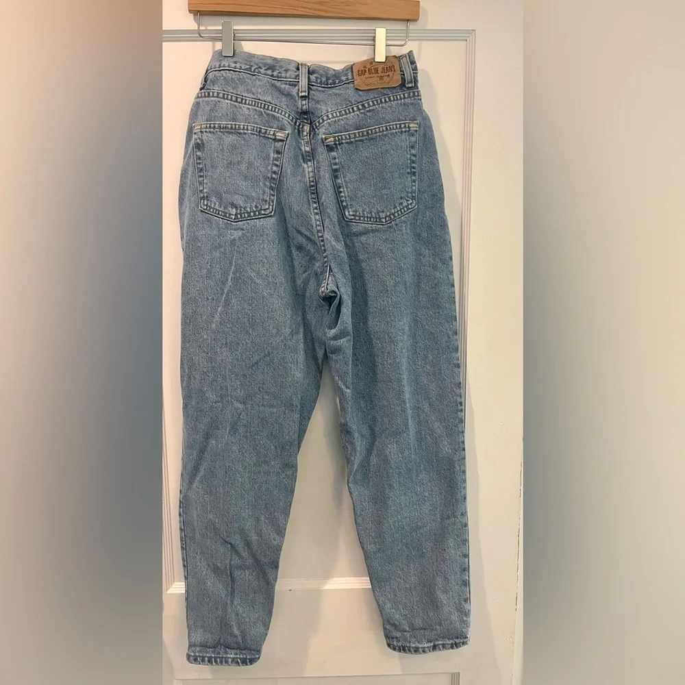 Vintage 90s Light Wash GAP Reverse Fit Ankle Jeans High Rise Tapered Leg Size 10